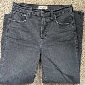 madewell vintage crop jeans - black, 27